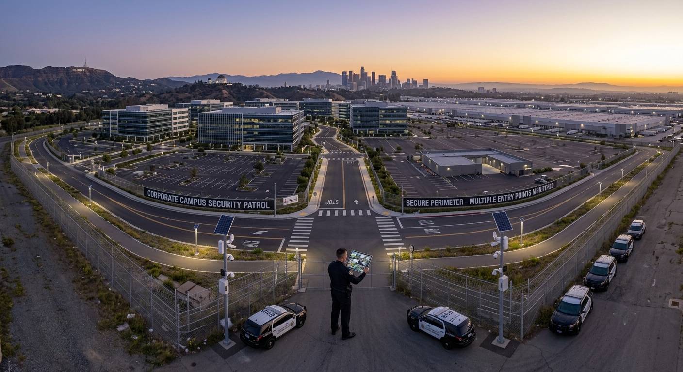 Corporate offices in Los Angeles County, CA need security guards to help protect employees, visitors, property, equipment, and sensitive business areas. Professional security personnel can control access, monitor entrances, conduct patrols, respond to suspicious activity, and support emergency procedures. Depending on the office environment, businesses can use armed, unarmed, mobile patrol, vehicle patrol, and firewatch security services to address different risks. OSHA guidance on workplace violence emphasizes identifying hazards and using appropriate prevention measures, while Los Angeles County maintains formal procedures for workplace violence and security incidents.